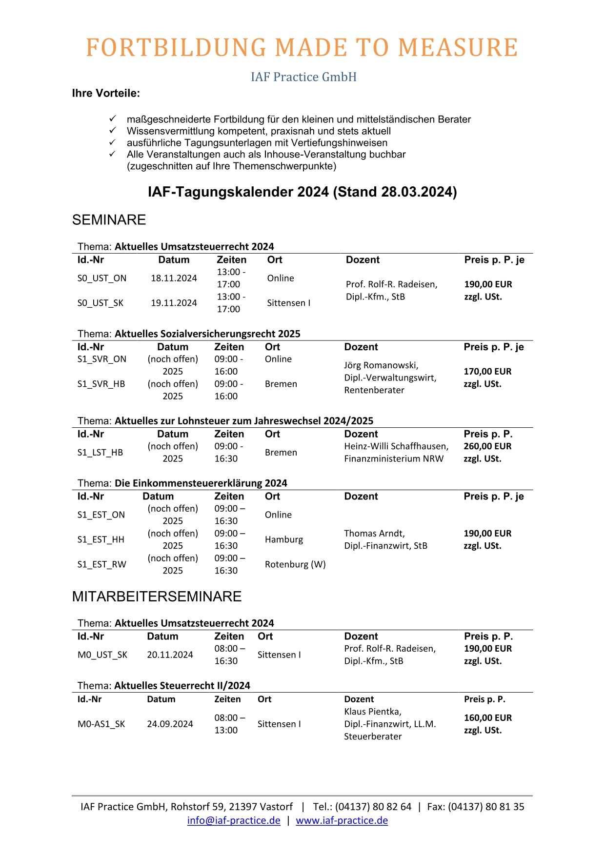 IAF Tagungskalender mit Anmeldung 1 1